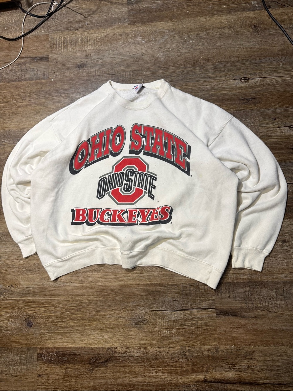 Vintage 90s Ohio State White Crewneck